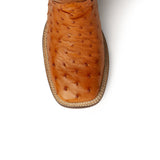 Kara Zini Handmade Ostrich Leather Brown Boots For Women